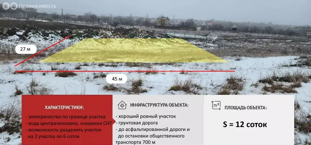 Участок в Симферопольский район, садовые участки 3-й массив, ДП ... - Фото 1