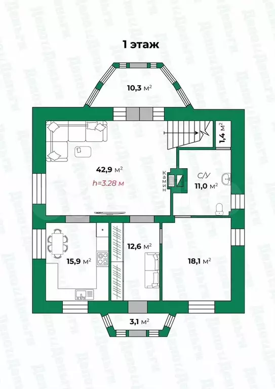 Коттедж 219,3 м на участке 15,6 сот. - Фото 0