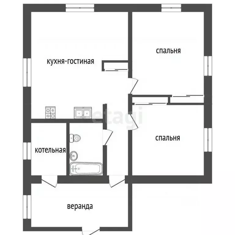 Дом в Томская область, Томский район, Поселок Зональная ст. пер. ... - Фото 2