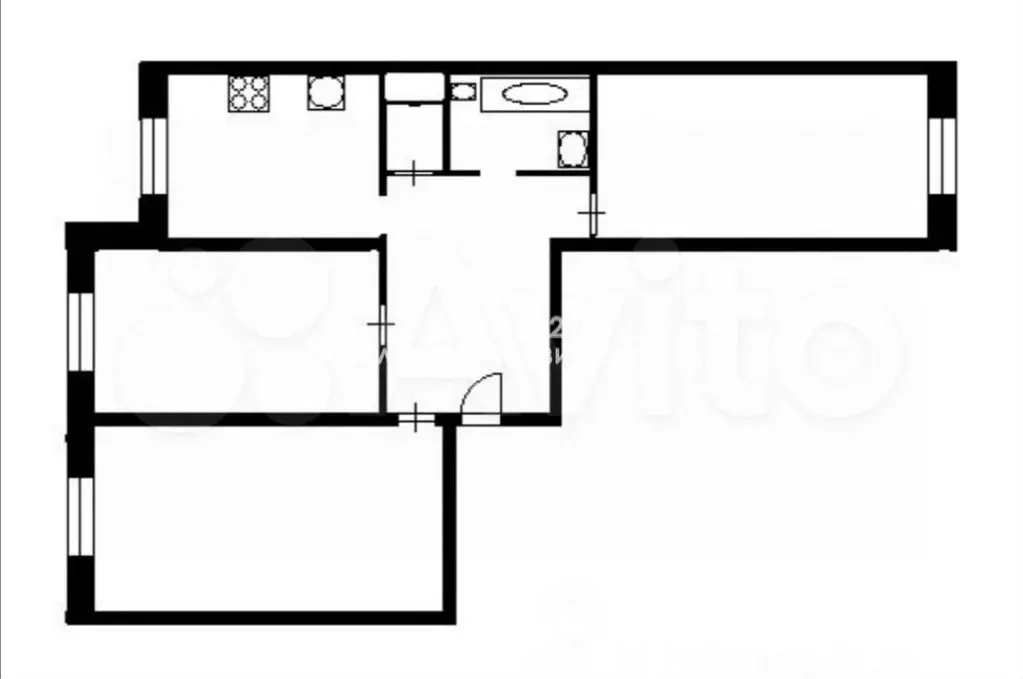 3-к. квартира, 80 м, 3/9 эт. - Фото 0
