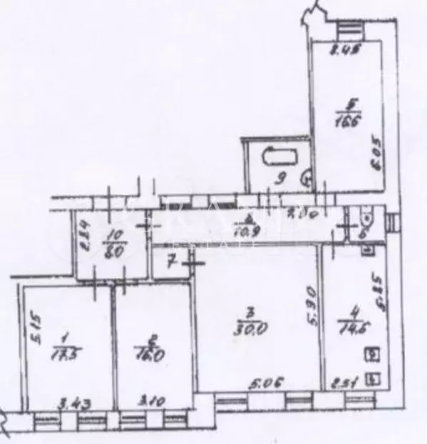 4-к. квартира, 124 м, 4/6 эт. - Фото 0