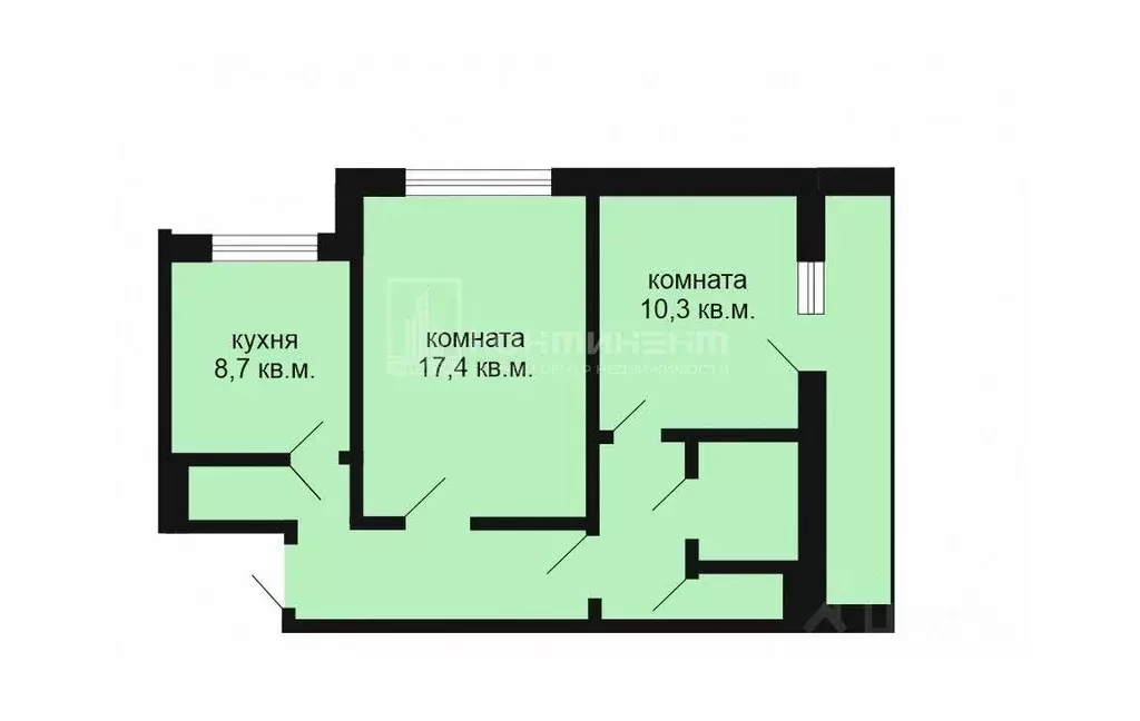 2-к кв. Владимирская область, Ковров ул. Грибоедова, 9 (55.4 м) - Фото 0