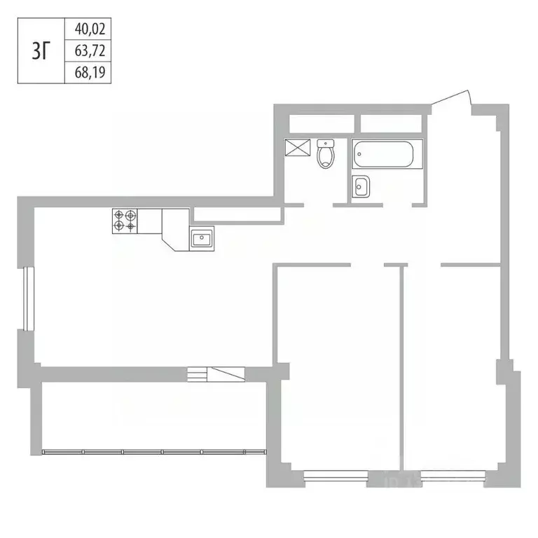 3-к кв. Татарстан, Набережные Челны ул. Раскольникова, 22 (68.19 м) - Фото 0