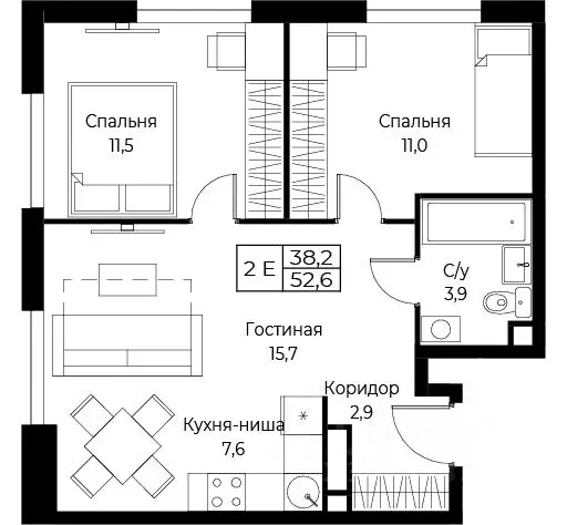 2-к кв. Москва ул. Наметкина, 10Д (52.6 м) - Фото 1