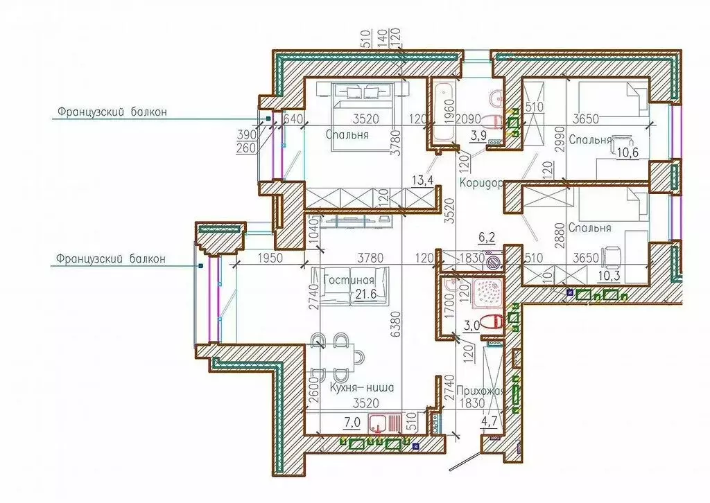 4-комнатная квартира: Красноярск, улица Шахтёров, 31Бк2 (81.3 м) - Фото 1
