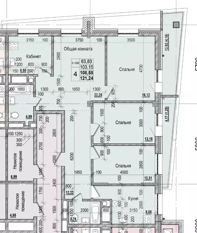 4-к кв. Саха (Якутия), Якутск ул. Чкалова, 47 (108.58 м) - Фото 1