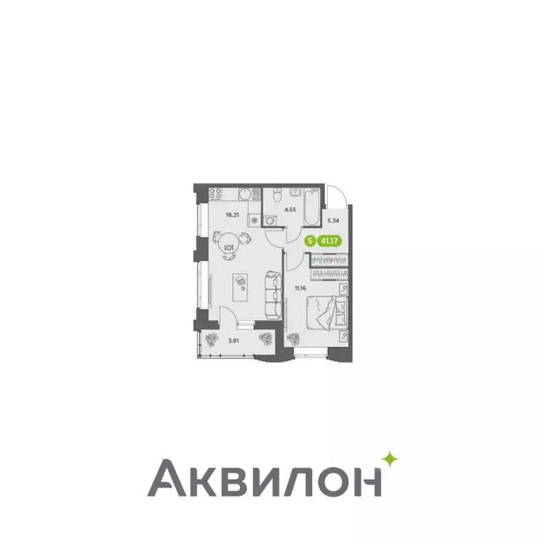 1-к кв. Архангельская область, Архангельск АКвартал жилой комплекс ... - Фото 0