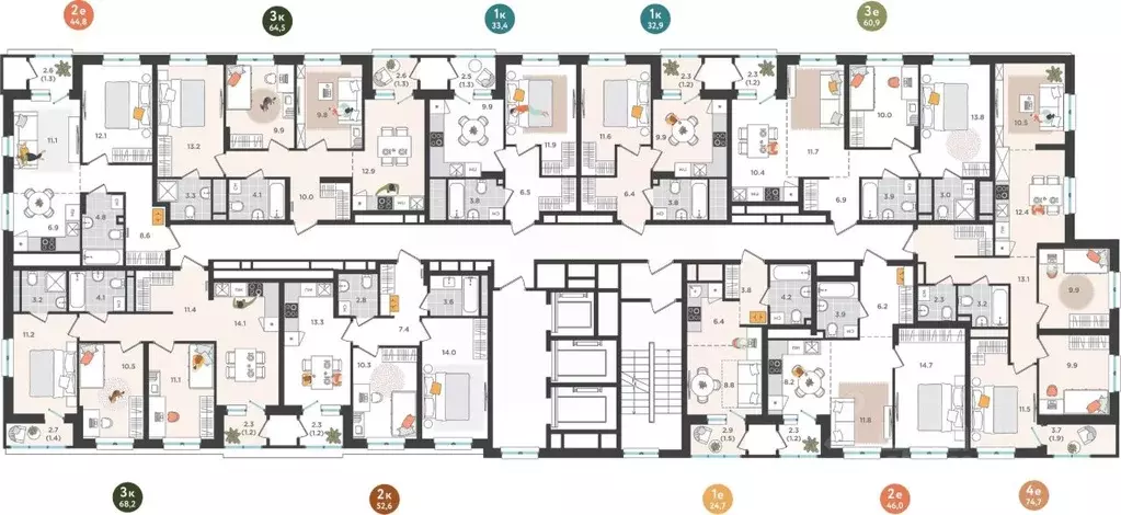 3-к кв. Пермский край, Пермь ул. Куфонина, 1 (60.9 м) - Фото 2