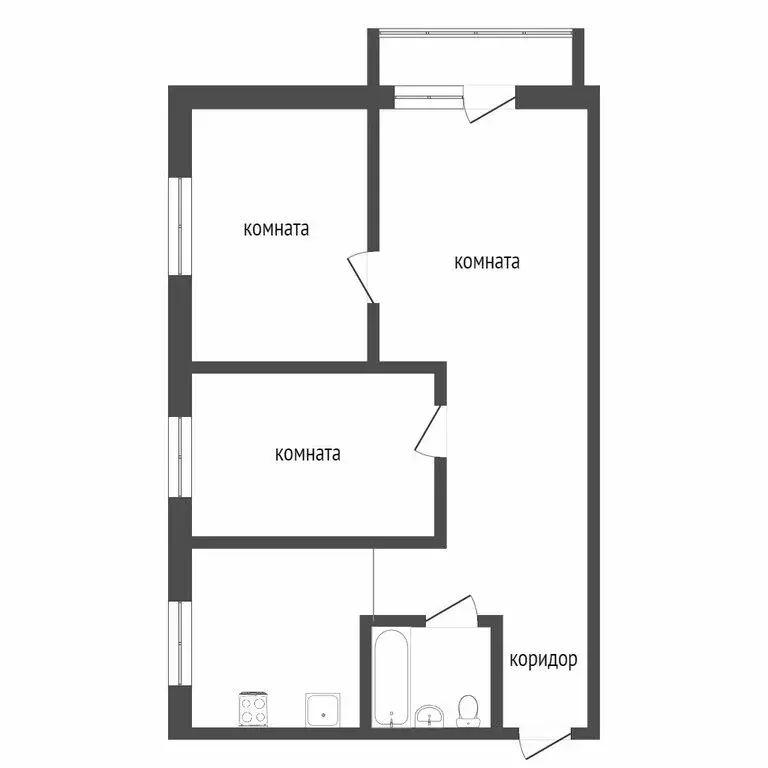 3-комнатная квартира: Кострома, улица Скворцова, 6 (56.1 м) - Фото 1