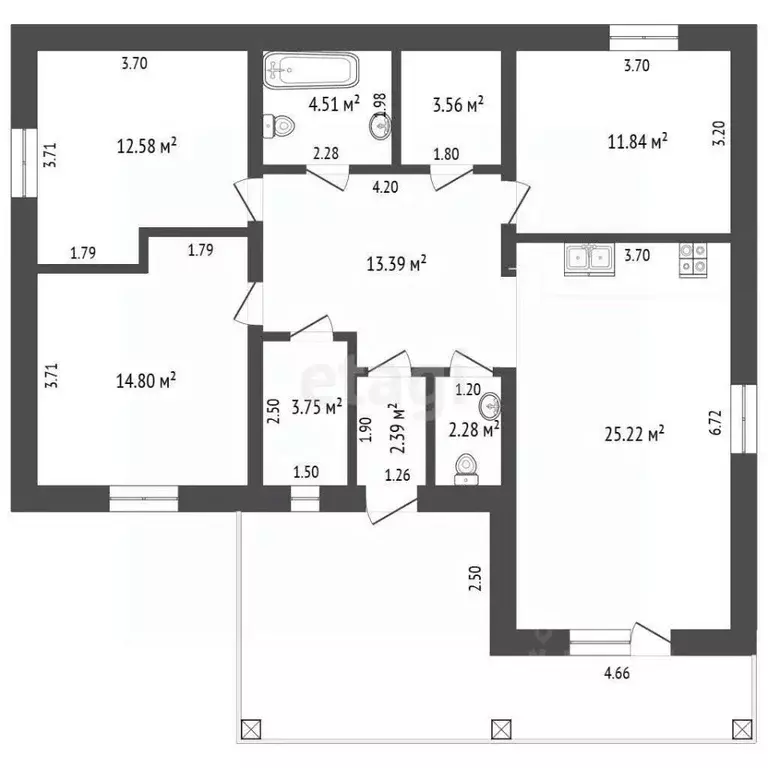 Дом в Тюменская область, Тюмень Пушкин мкр, ул. Годунова (100 м) - Фото 2