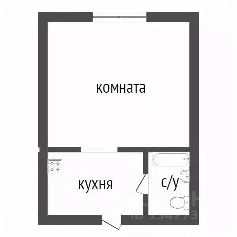 1-к кв. Курганская область, Курган ул. Дзержинского, 37 (25.9 м) - Фото 2