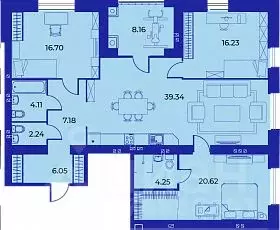 3-к кв. Брянская область, Брянск ул. Ильи Иванова, 7 (124.5 м) - Фото 0