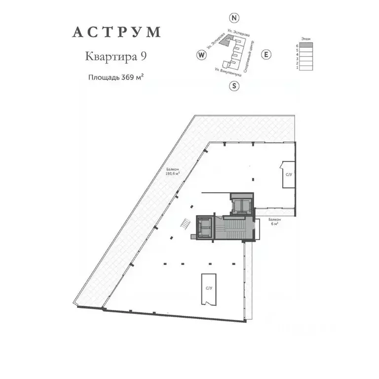 3-к кв. Санкт-Петербург ул. Эсперова, 8 (428.95 м) - Фото 1