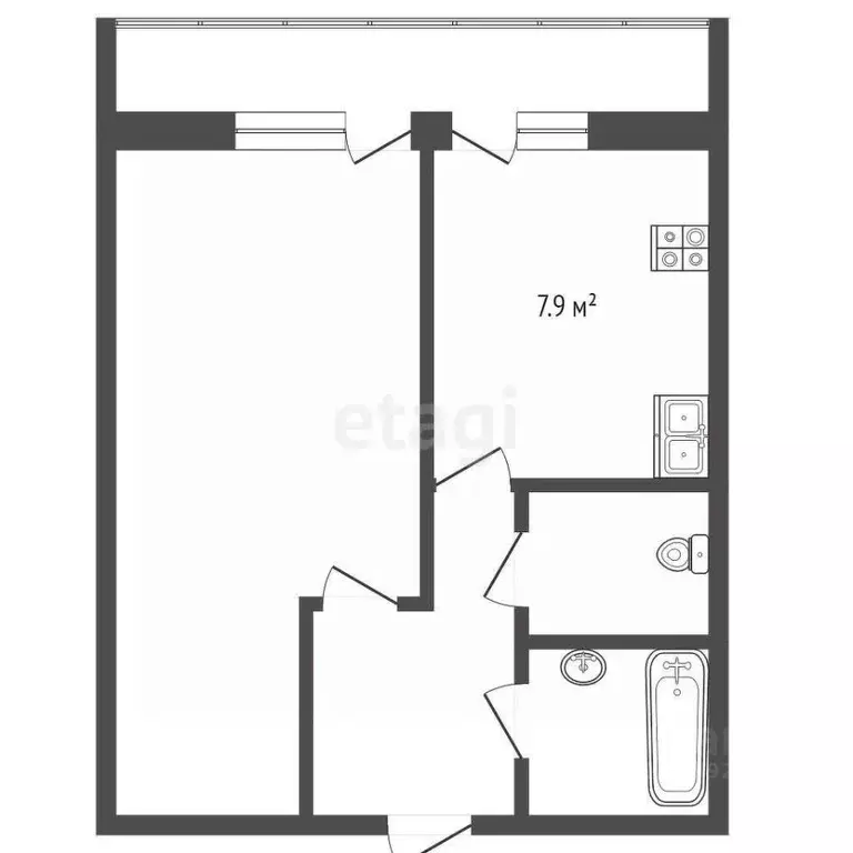 1-к кв. Коми, Сыктывкар ул. Мира, 26 (33.3 м) - Фото 1