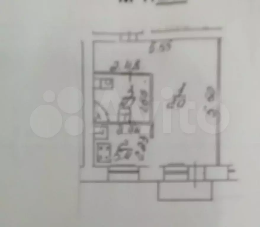 1-к. квартира, 30 м, 4/5 эт. - Фото 0