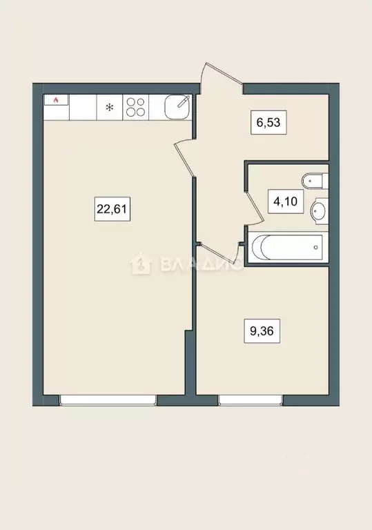 1-к кв. Липецкая область, Елец Александровский мкр, 22 (42.6 м) - Фото 2