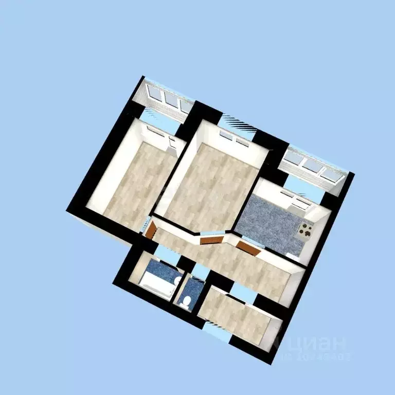 2-к кв. Башкортостан, Уфа ул. Летчиков, 14к1 (58.9 м) - Фото 1