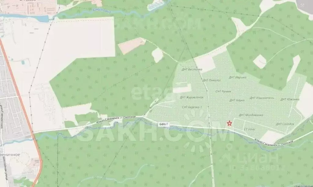 Участок в Сахалинская область, Южно-Сахалинск ул. Михаила Скворцова, ... - Фото 1