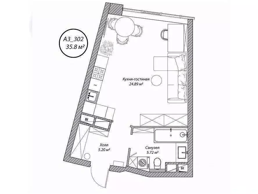 1-к кв. Москва 4-я Мякининская ул., 27 (35.8 м) - Фото 0