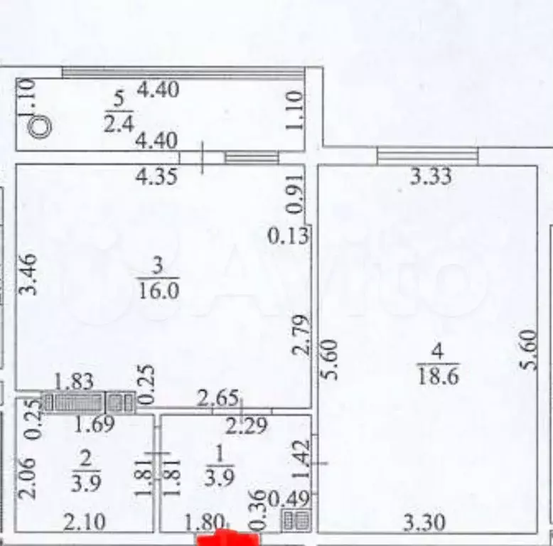1-к. квартира, 42,4 м, 8/8 эт. - Фото 0