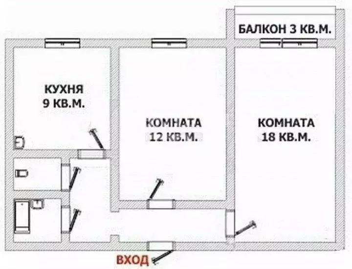 2-к кв. Челябинская область, Челябинск ул. Болейко, 4 (52.2 м) - Фото 1