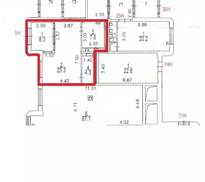 Помещение свободного назначения в Москва Сиреневый бул., 4/7 (46 м) - Фото 1