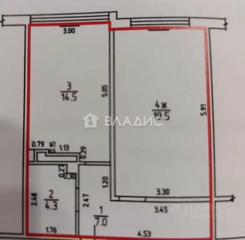 1-к кв. Калининградская область, Калининград ул. Генерала Челнокова, ... - Фото 2