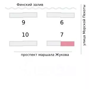 2-к кв. Санкт-Петербург Морская миля жилой комплекс (48.63 м) - Фото 1