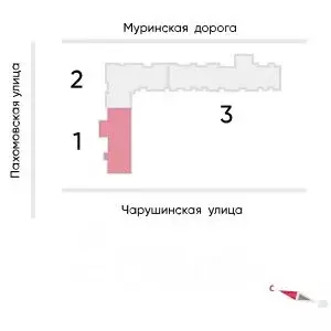 3-к кв. Санкт-Петербург Ручьи тер.,  (61.6 м) - Фото 2
