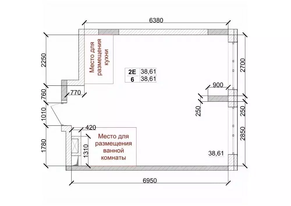 2-к кв. Кемеровская область, Кемерово ул. Дружбы, 10 (38.61 м) - Фото 1