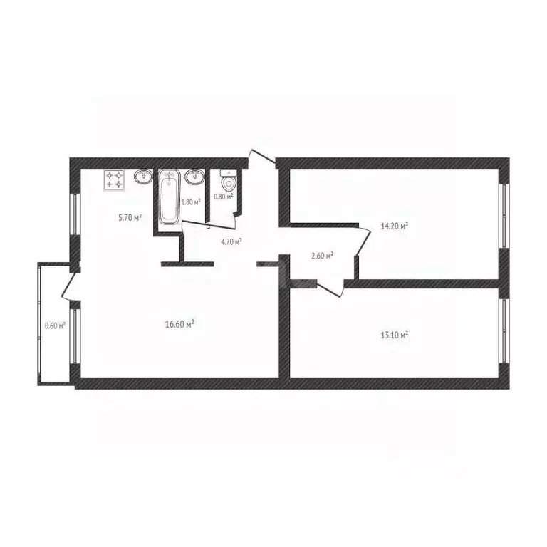 3-к кв. Брянская область, Брянск Октябрьская ул., 101 (62.2 м) - Фото 1