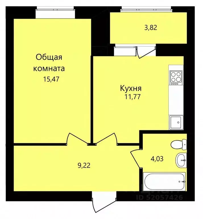 1-к кв. Мордовия, Саранск ул. Филатова, 11 (42.4 м) - Фото 0