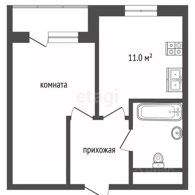 1-к кв. Ярославская область, Ярославль Суздальское ш., 54А (41.8 м) - Фото 1