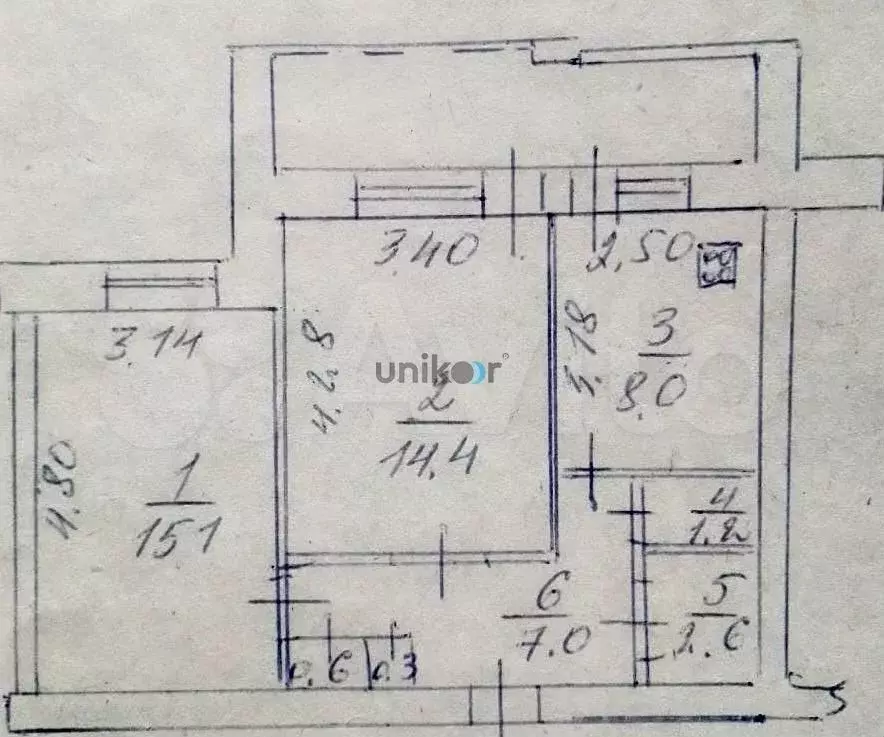 2-к. квартира, 49 м, 5/9 эт. - Фото 0