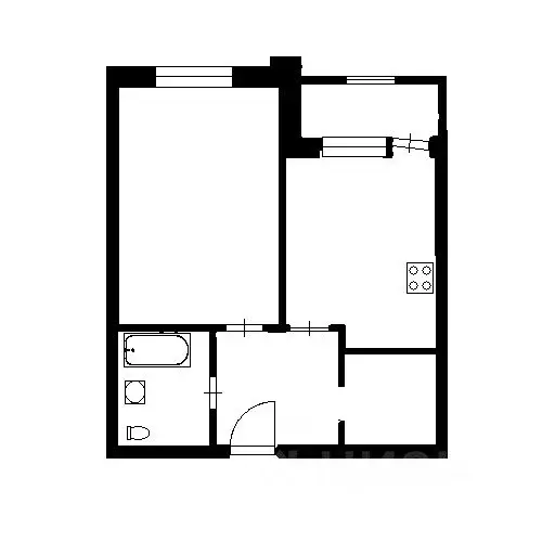 1-к кв. Татарстан, Казань ул. Генерала Ерина, 3 (45.0 м) - Фото 2