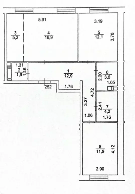3-к кв. Москва Сосенское поселение, просп. Куприна, 30к9 (68.8 м) - Фото 2