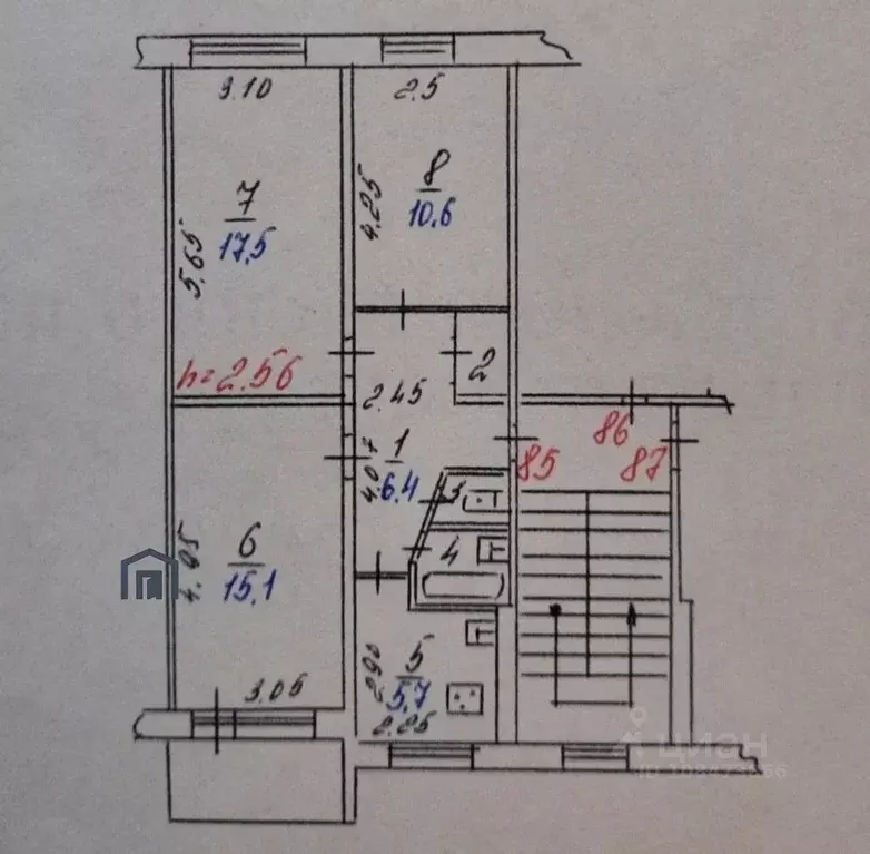 3-к кв. Иркутская область, Иркутск Карпинская ул., 21А (59.6 м) - Фото 2