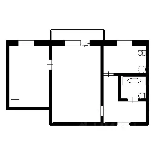 2-к кв. Крым, Симферополь ул. Марка Донского, 24 (47.5 м) - Фото 1