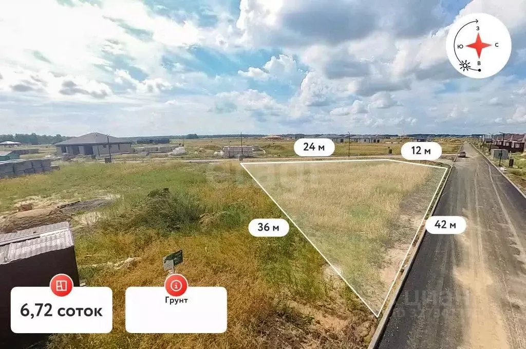 Участок в Тюменская область, Тюменский муниципальный округ, с. ... - Фото 1