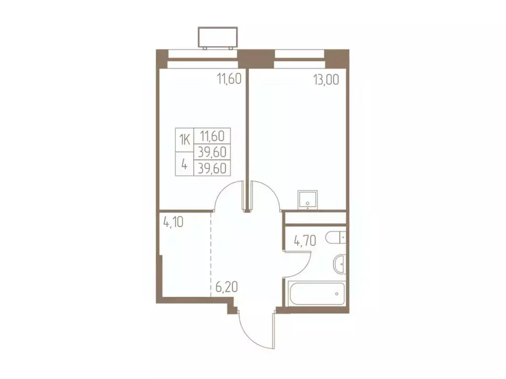 1-к кв. Московская область, Пушкино Фабрикант жилой комплекс, 1 (39.6 ... - Фото 1