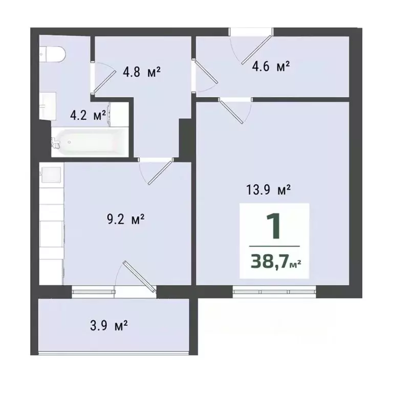 2-к кв. Омская область, Омск Заозерный мкр, ул. Сергея Тюленина, 4 ... - Фото 1