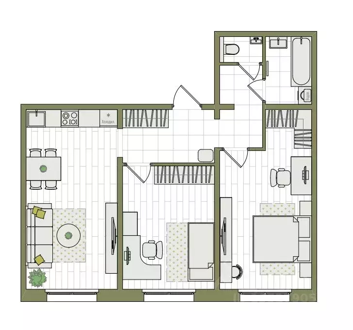 3-к кв. Кировская область, Киров ул. Чистопрудненская, 13А (64.5 м) - Фото 1