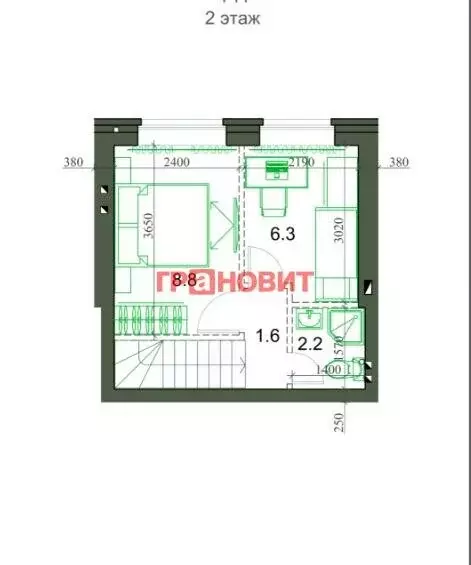 2-комнатная квартира: Элитный, микрорайон Берёзки, 185 (41.3 м) - Фото 0