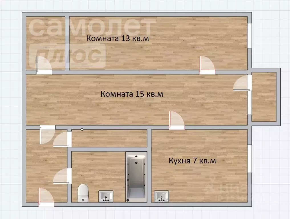 2-к кв. Вологодская область, Вологда ул. Солодунова, 56 (44.3 м) - Фото 1