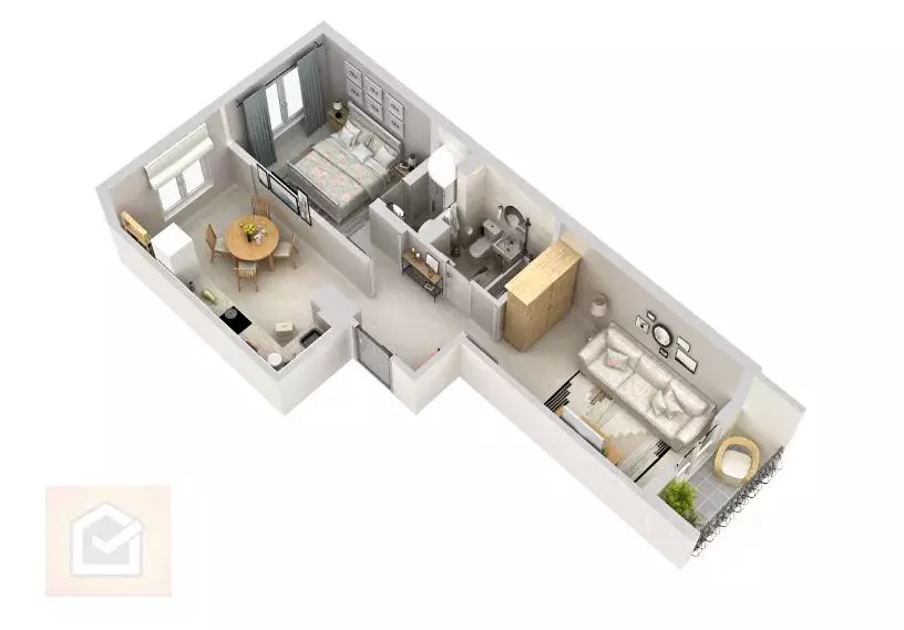 2-к кв. Крым, Евпатория ул. 60 лет ВЛКСМ, 31к5 (58.9 м) - Фото 2