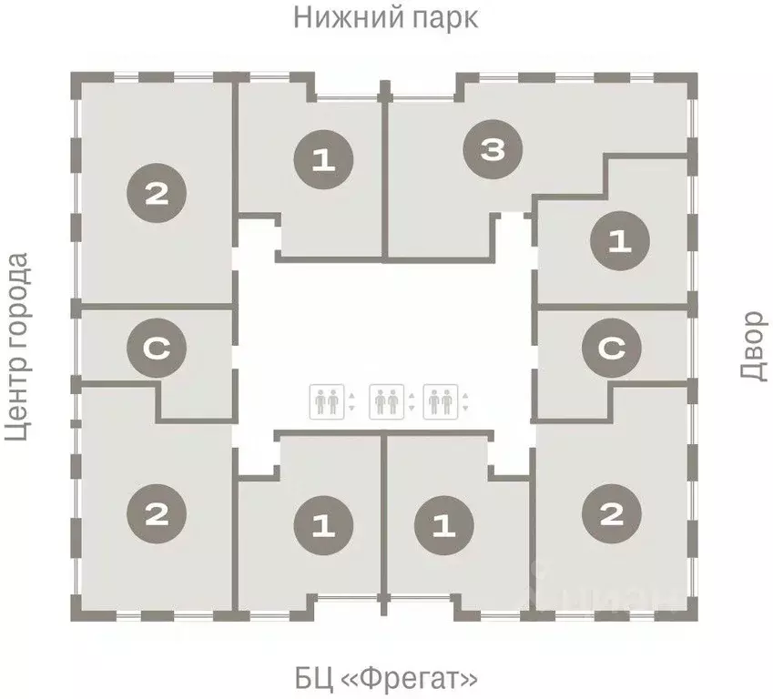 Студия Липецкая область, Липецк пл. Петра Великого, 1 (28.79 м) - Фото 1
