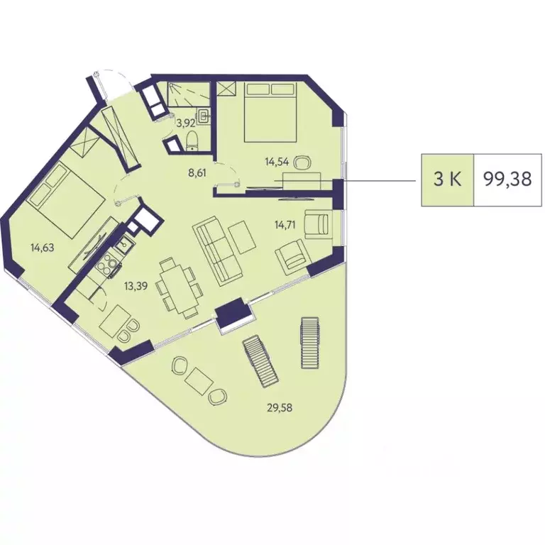 3-к кв. Крым, Ялта муниципальный округ, Виноградное пгт Новая Ливадия ... - Фото 1