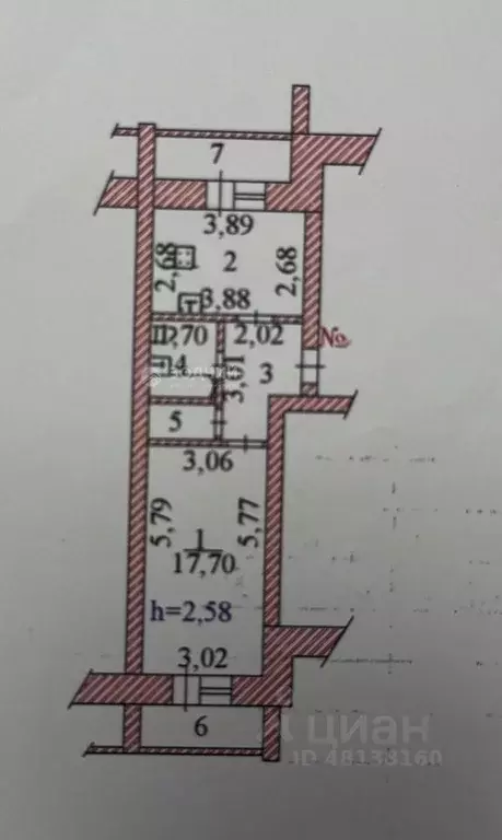 1-к кв. Чувашия, Чебоксары ул. Мате Залка, 14к2 (45.0 м) - Фото 2