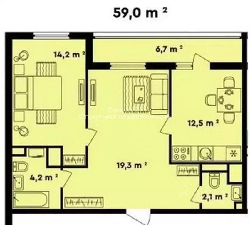 2-к кв. Москва Лосиноостровская ул., вл45к1 (60.0 м) - Фото 1