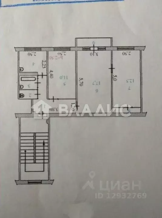 3-к кв. Пензенская область, Пенза ул. Егорова, 2А (57.2 м) - Фото 2